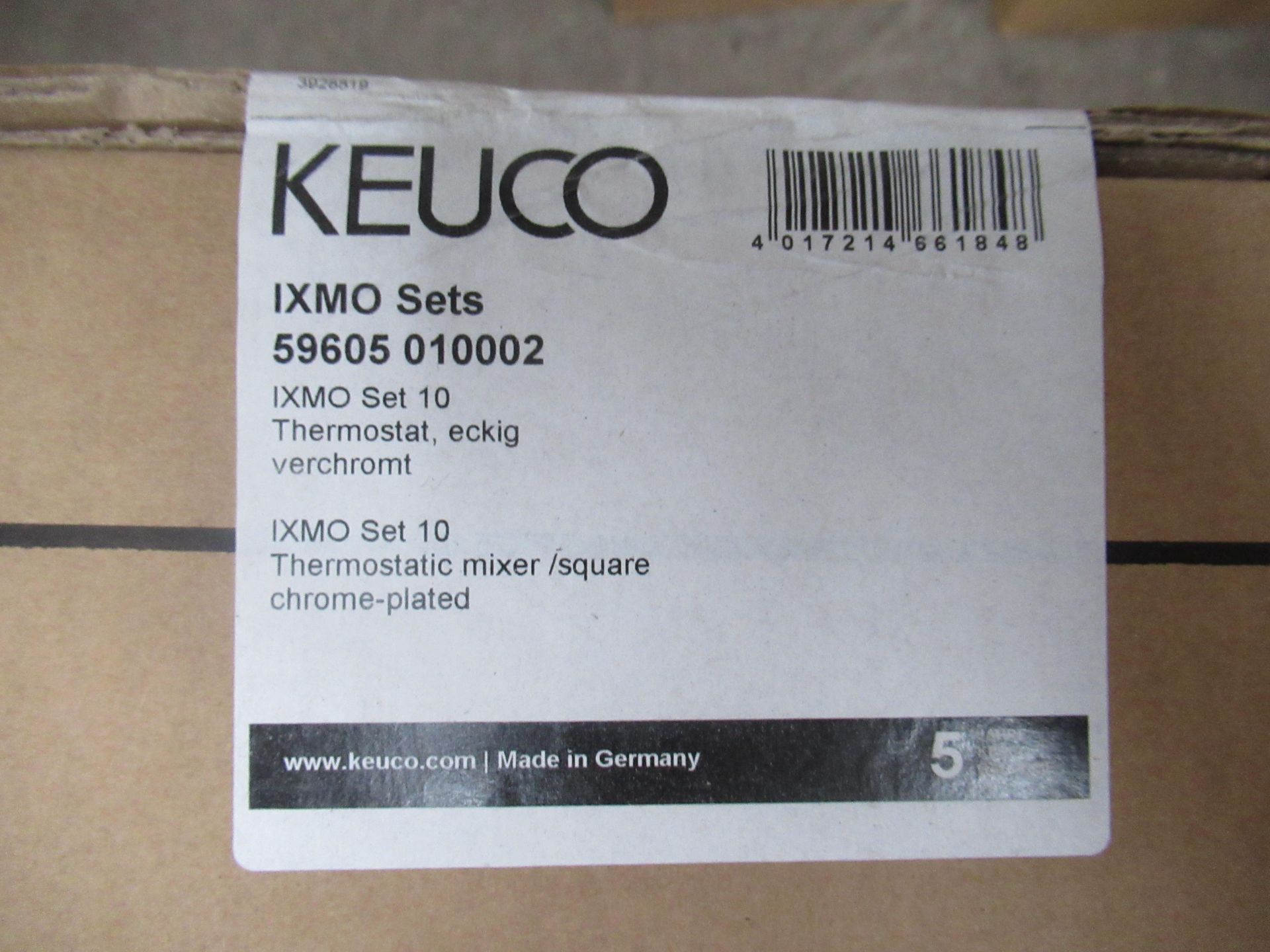 Keuco IXMO Shower Set 10. Thermostatic Mixer 2Ways with Square Rosettes (Chrome Plated) - Image 2 of 4