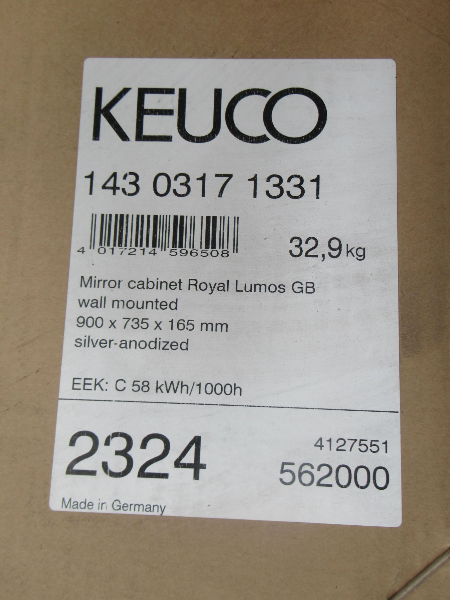 Keuco Royal Lumos Mirror Cabinet with Open Shelf - Image 2 of 4