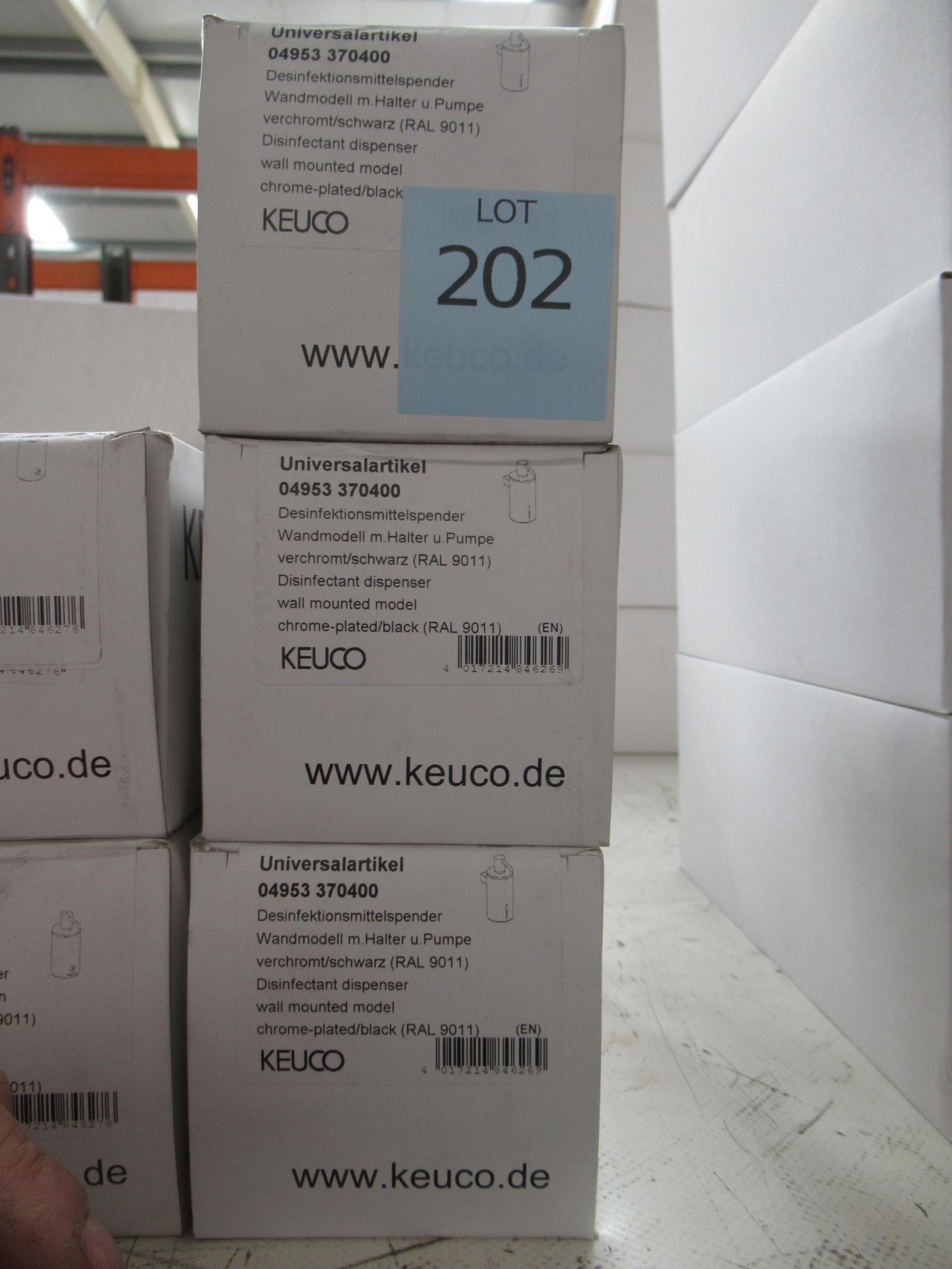 3 x Keuco Disinfectant Dispenser, Chrome Plated/Black, P/N 04952-370400