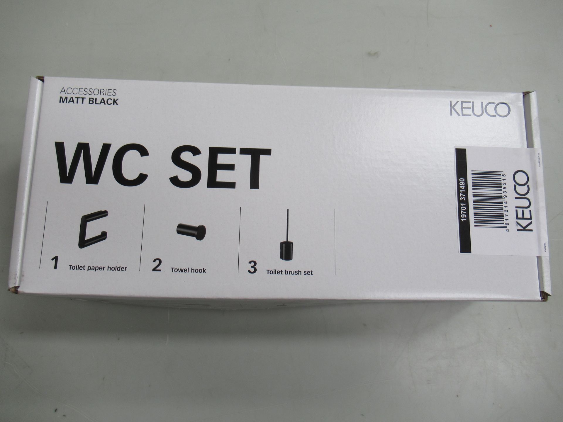 3 x Keuco W.C Set Black Matt, P/N 19701-371490