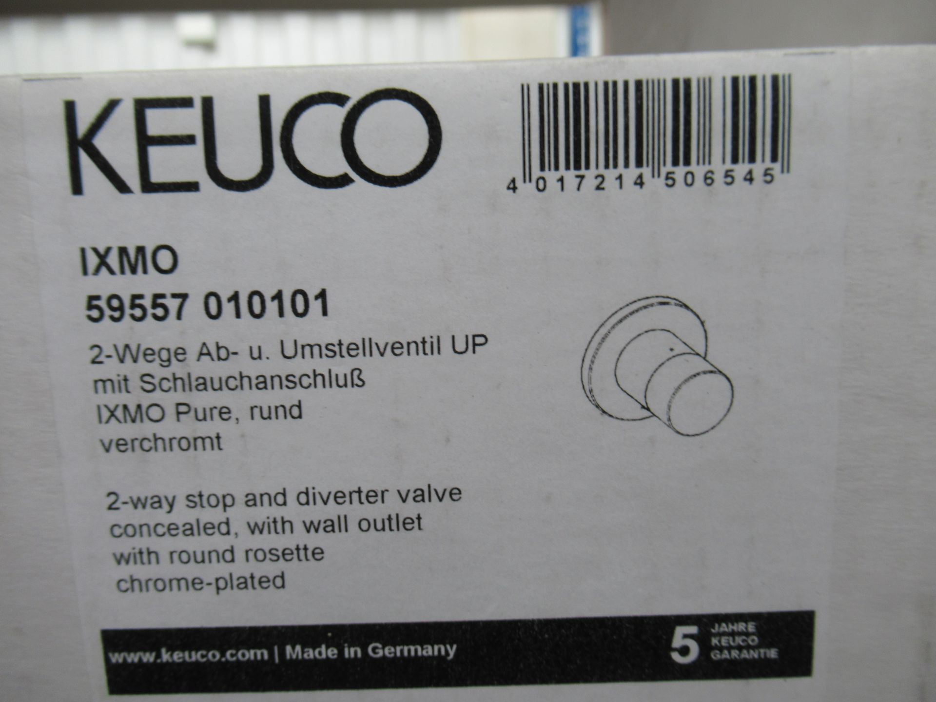 5 x Various Keuco IXMO Stop/Divider Valves (See Photos for descriptions) - Bild 6 aus 6
