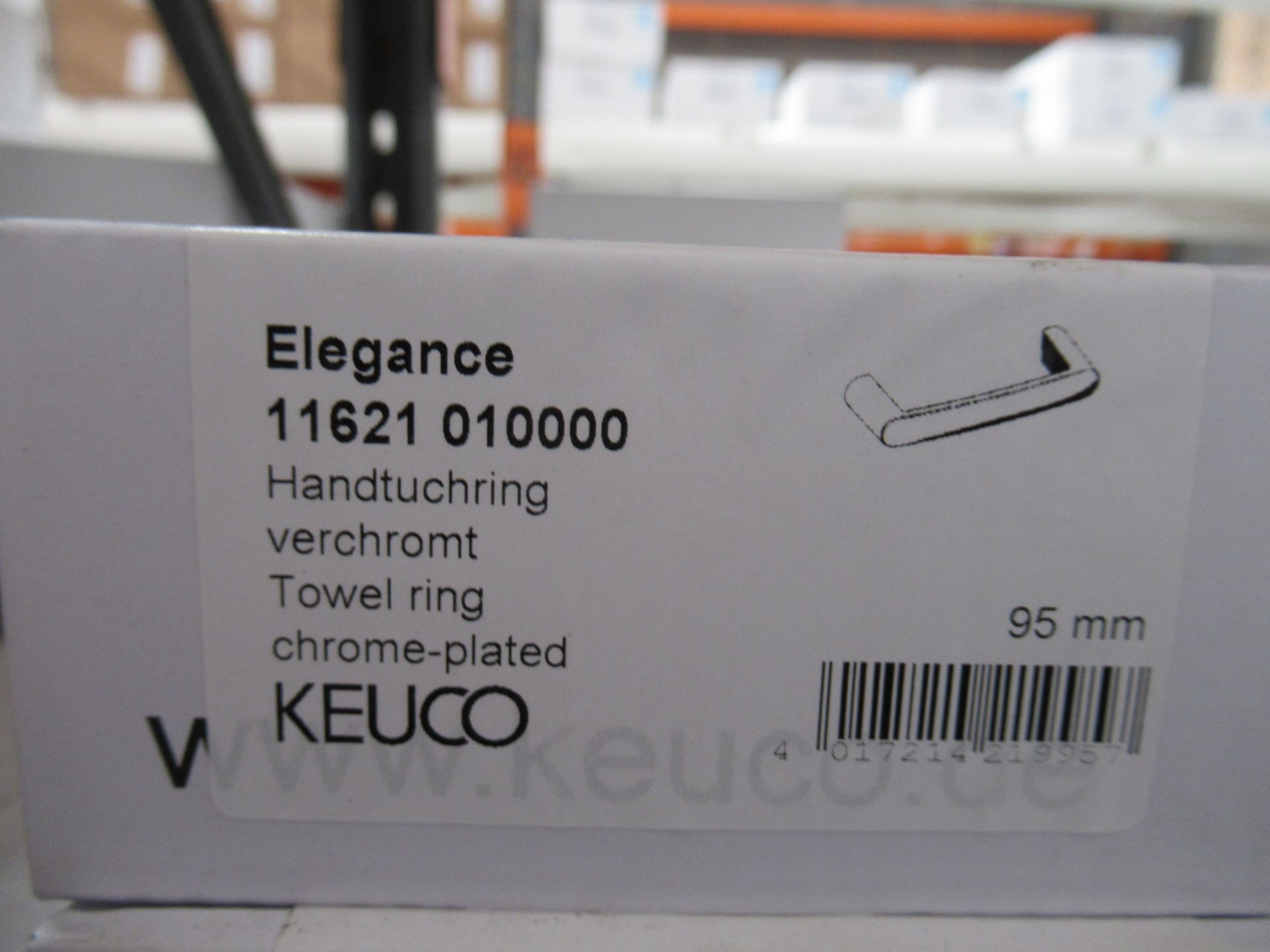 3 x Keuco Elegance Towel Rings, Chrome Plated, P/N 11621-010000 - Image 2 of 2