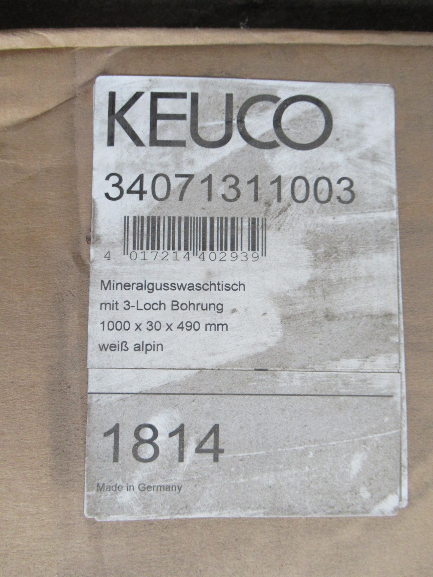 A Keuco Royal Reflex Mineral Cast Wash Basin - Bild 2 aus 3