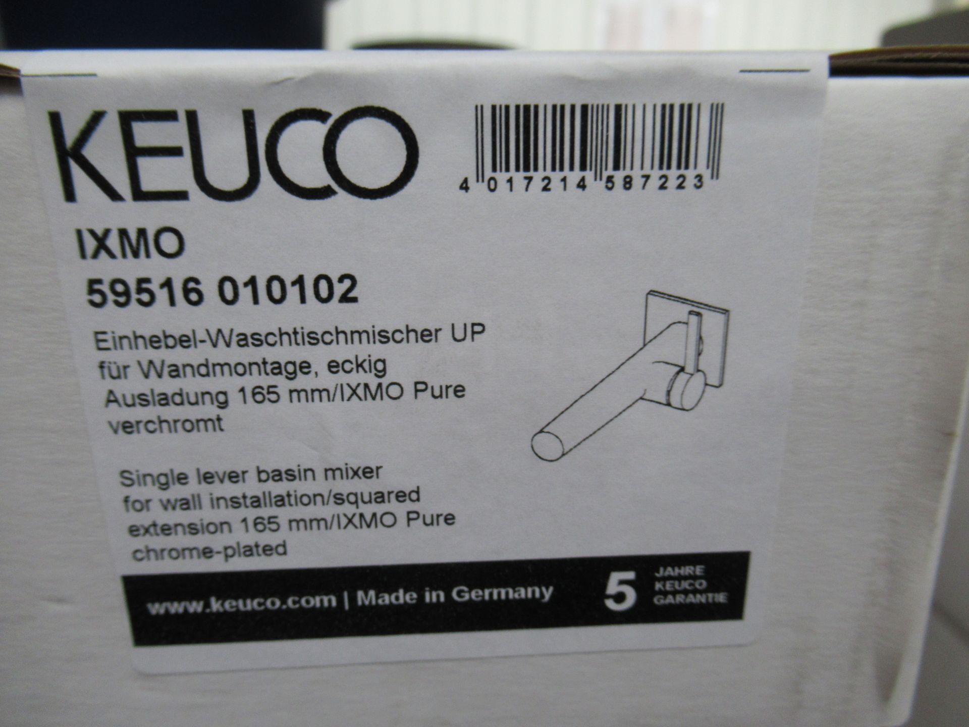 2 x Keuco IXMO Single Lever Basin Mixer Chrome Plated, P/N 59516-010102 - Image 2 of 2