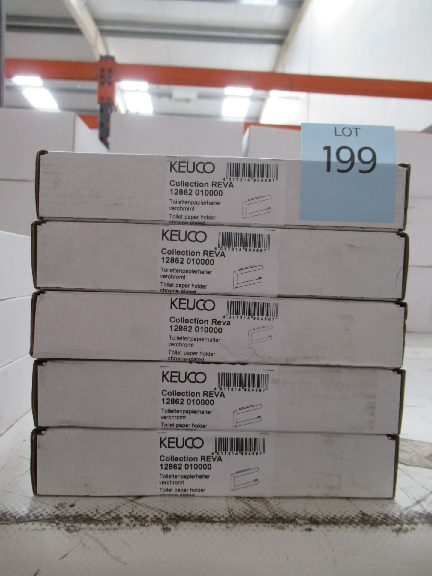 5 x Keuco Collection Reva Toilet Paper Holder, Chrome Plated, P/N 12862-010000 - Bild 2 aus 2