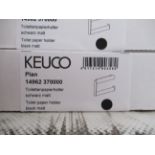 5 x Keuco Plan Toilet Paper Holders, Black Matt, P/N 14962-370000