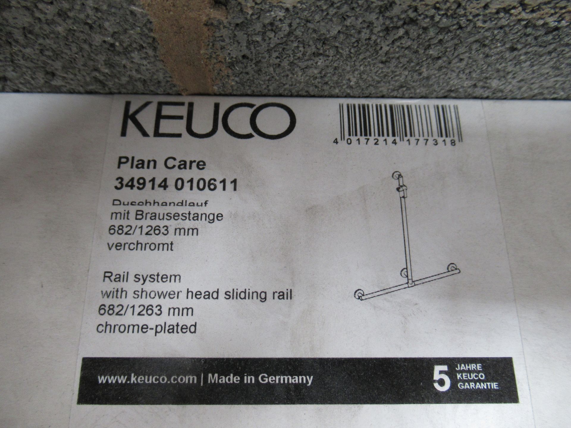 A Keuco Plan Care Rail System, Chrome Plated, P/N 34914-010611
