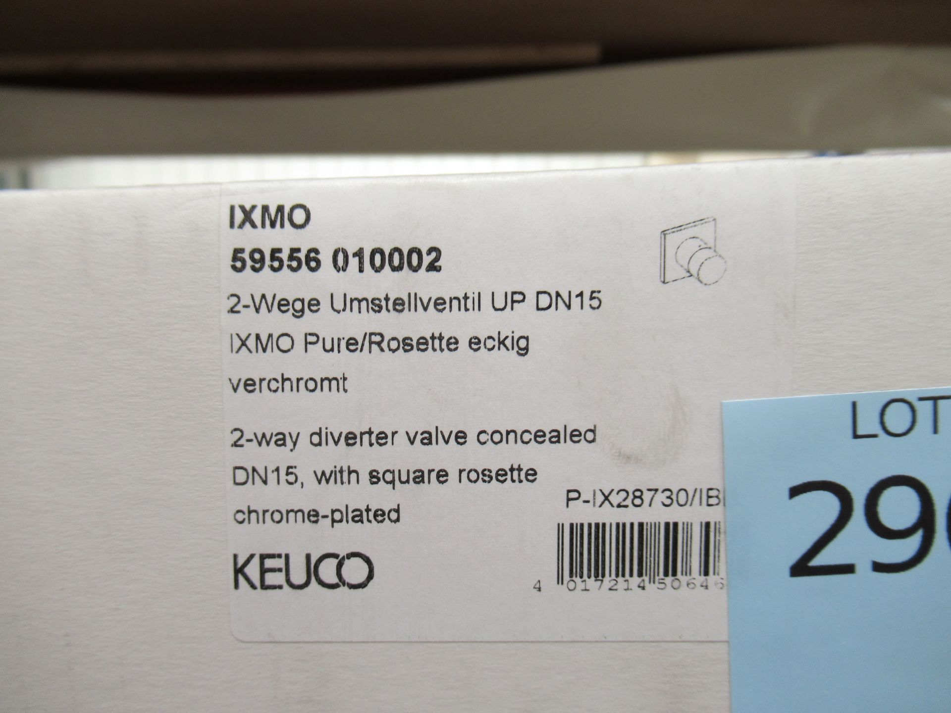 3 x Keuco IXMO 2 Way Diverter Valve Concealed, Chrome Plated, P/N 59556-010002 - Image 2 of 2