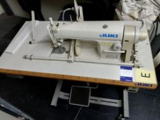 Juki DDL 800e sewing machine as lotted – not in use but understood to be in working order. Viewing