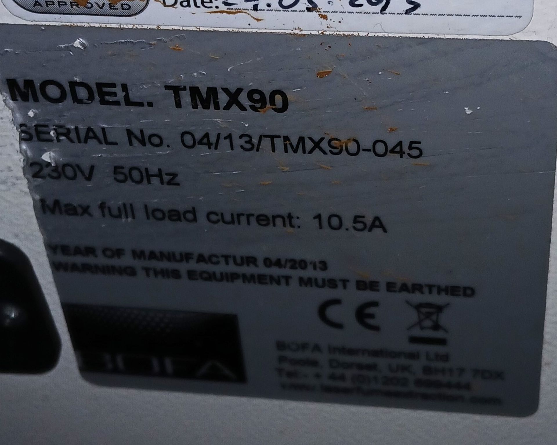 CTR Lasers TMX90 laser engraving machine Serial number 04/13/TMX90-045 – RAMS required for - Image 6 of 6