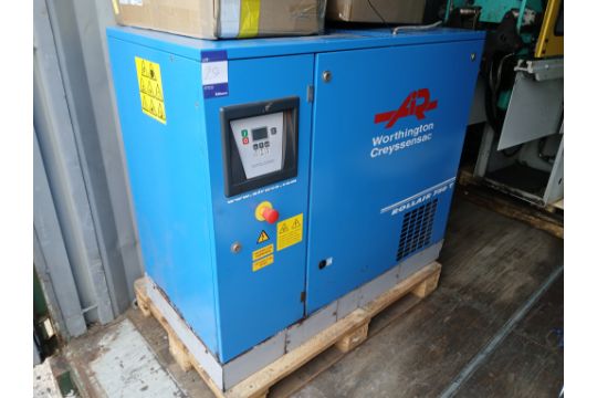 Worthington Creyssensac Rollair 750T packaged air compressor, Serial number unknown – Please note