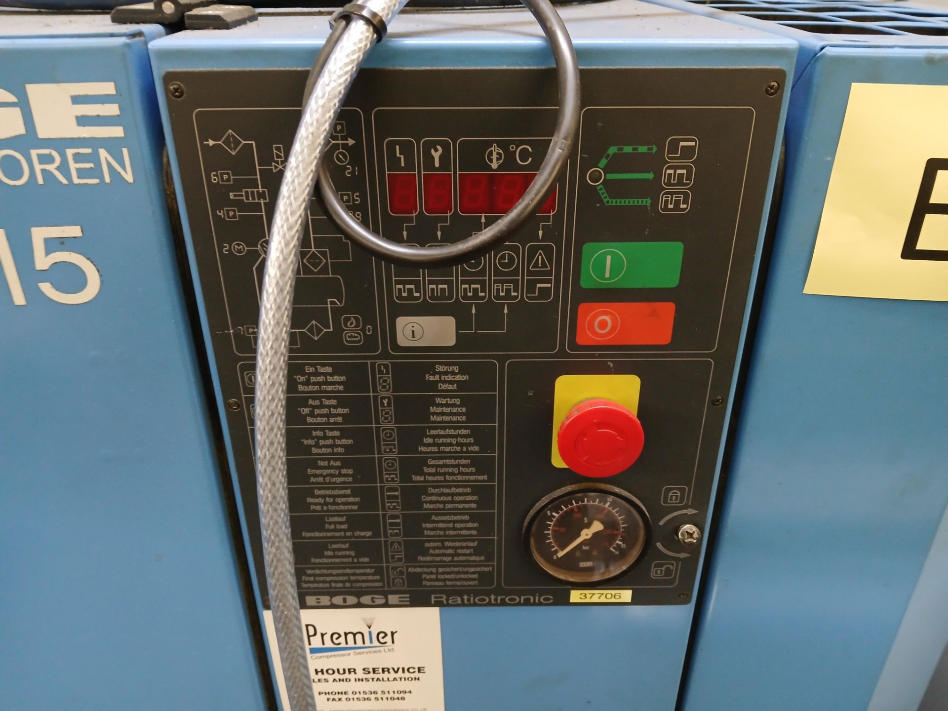 Boge SI5 packaged air compressor with unknown air receiver tank, Serial number unknown – Please note - Image 2 of 4
