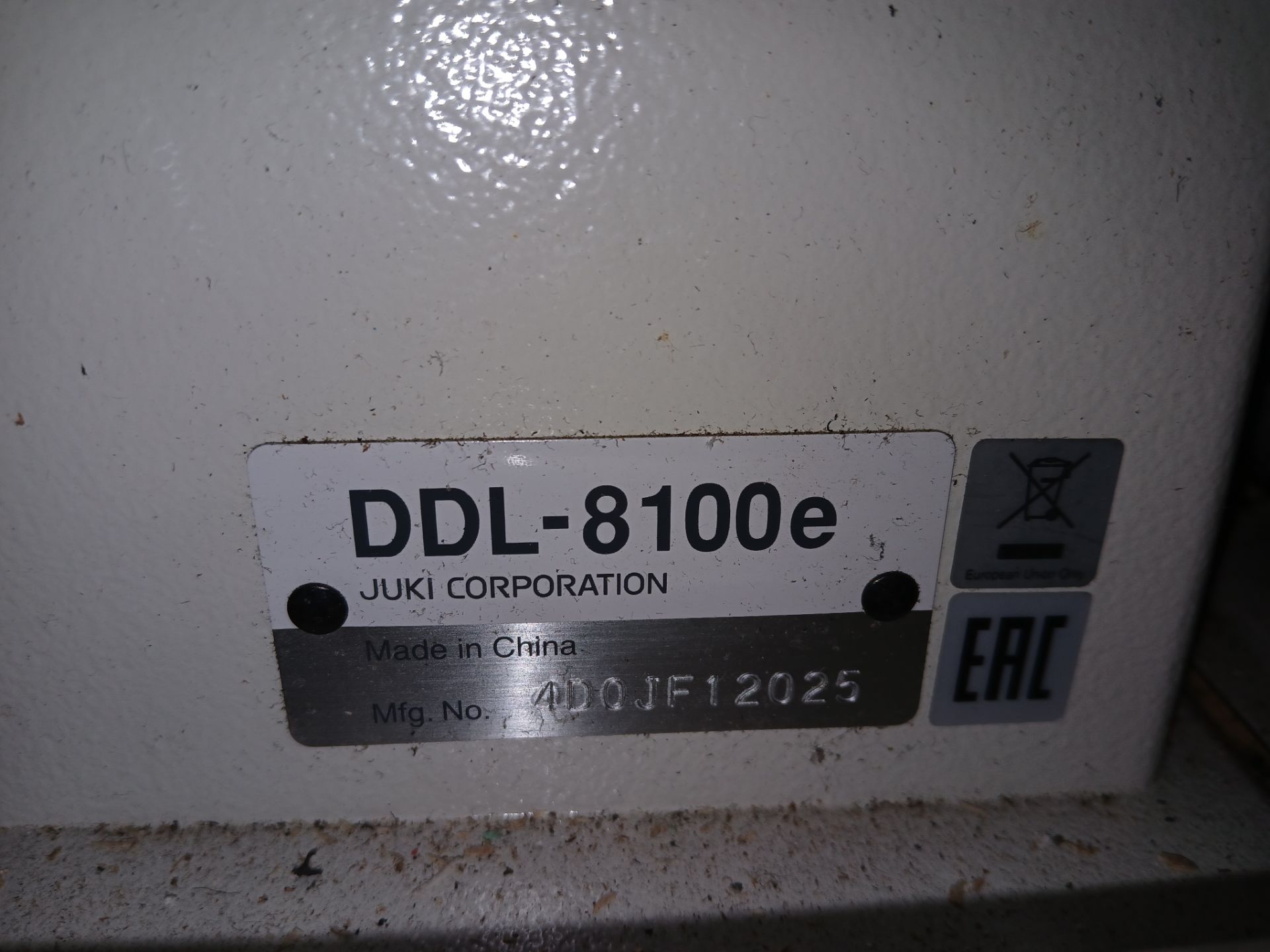 Juki DDL 800e sewing machine as lotted – not in use but understood to be in working order. Viewing - Image 3 of 4