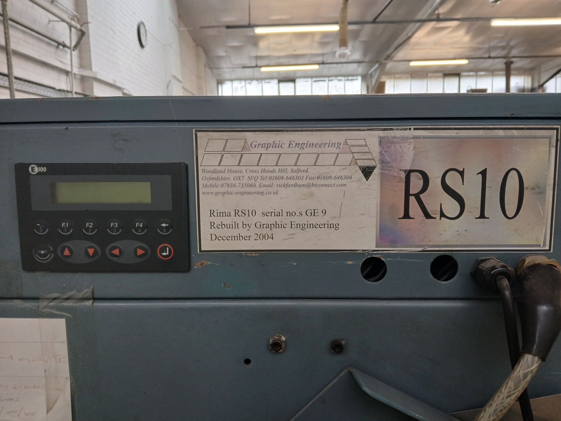 Rima RS10 rotary pile stacker/turning unit with outfeed roller conveyor, Serial Number GE9, - Image 7 of 7
