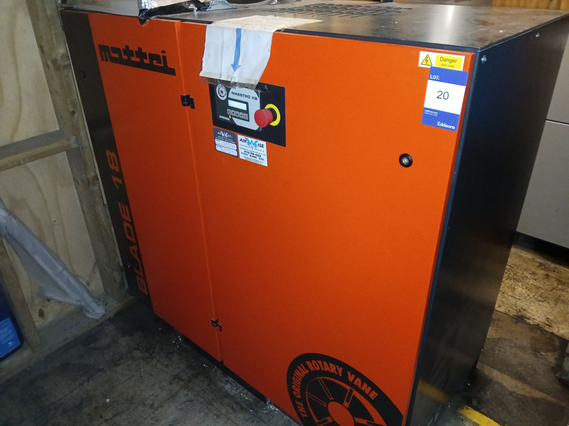 Mattei Blade 18L packaged air compressor, Serial Number 1000506, Year 2018, c.8866hours (Running)