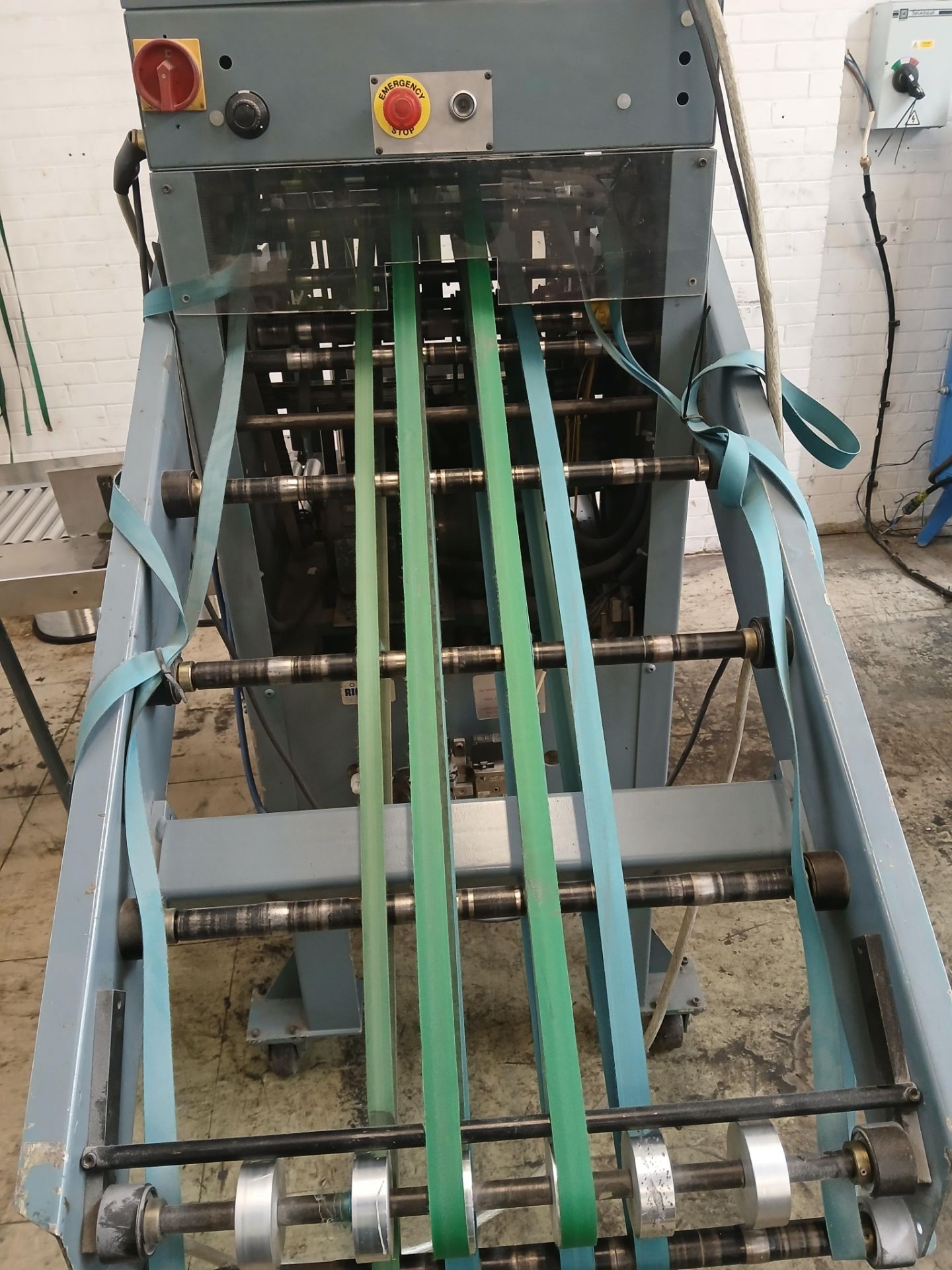 Rima RS10 rotary pile stacker/turning unit with outfeed roller conveyor, Serial Number GE9, - Image 3 of 7