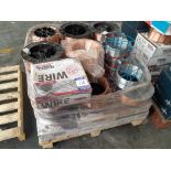Large quantity of assorted welding wire to pallet