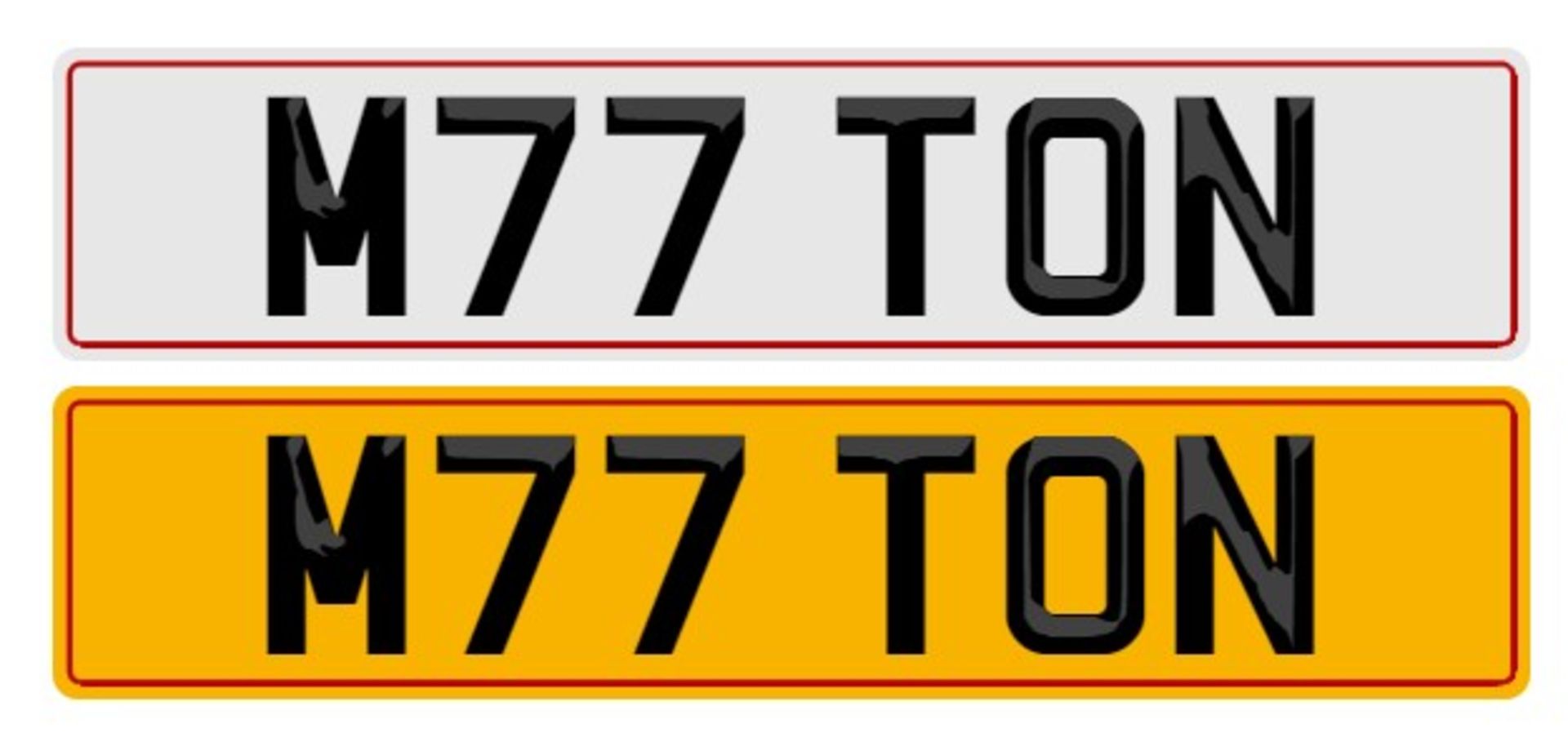 Cherished registration number.: M77TON An administration fee of £80 + VAT will be added to the
