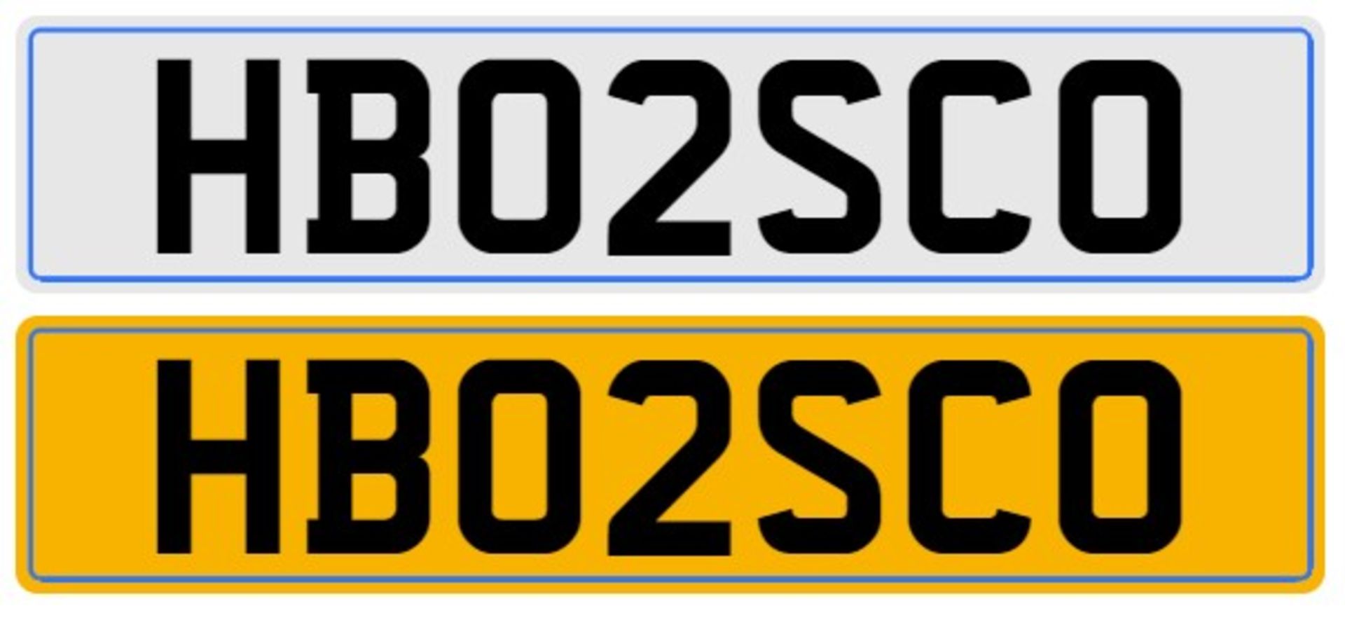 Cherished registration number.: HB02SCO An administration fee of £80 + VAT will be added to the sale