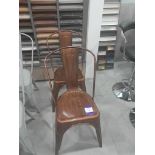2 : Bronze Tolex dining chairs
