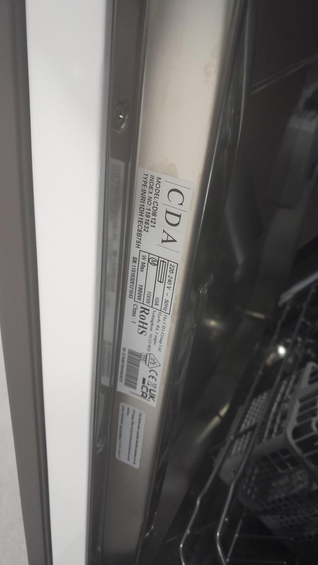 Porto Blackberry ex display kitchen to include CDA CDI6121 integrated dishwasher, CDA CRI871 uprigh - Image 8 of 11