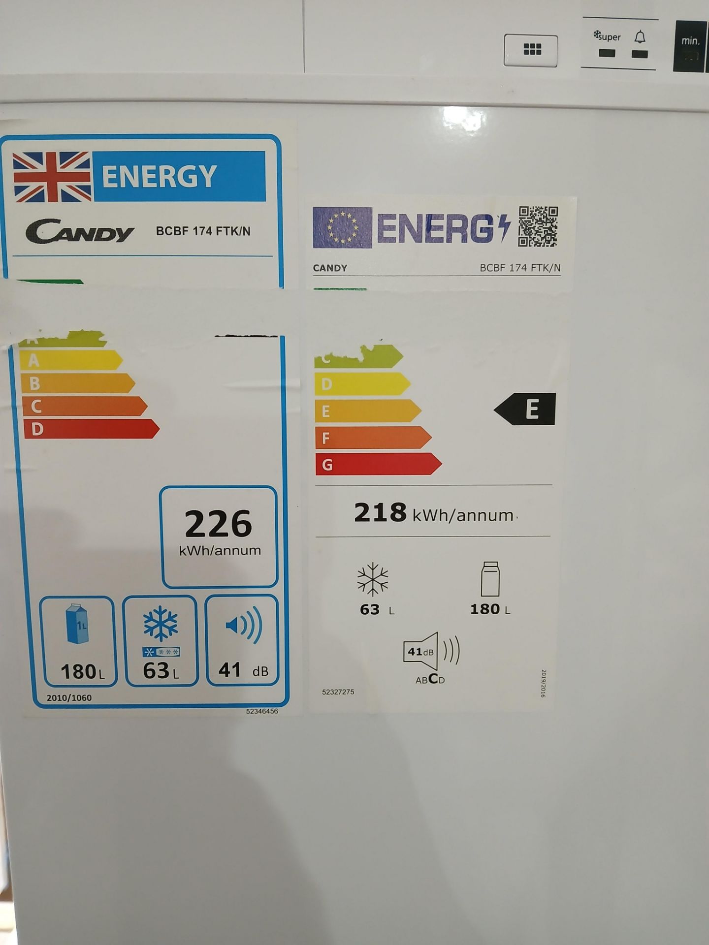 Candy BCBF 174 FTK/N Integrated Fridge Freezer (Please note, Viewing Strongly Recommended - Eddisons - Image 3 of 5