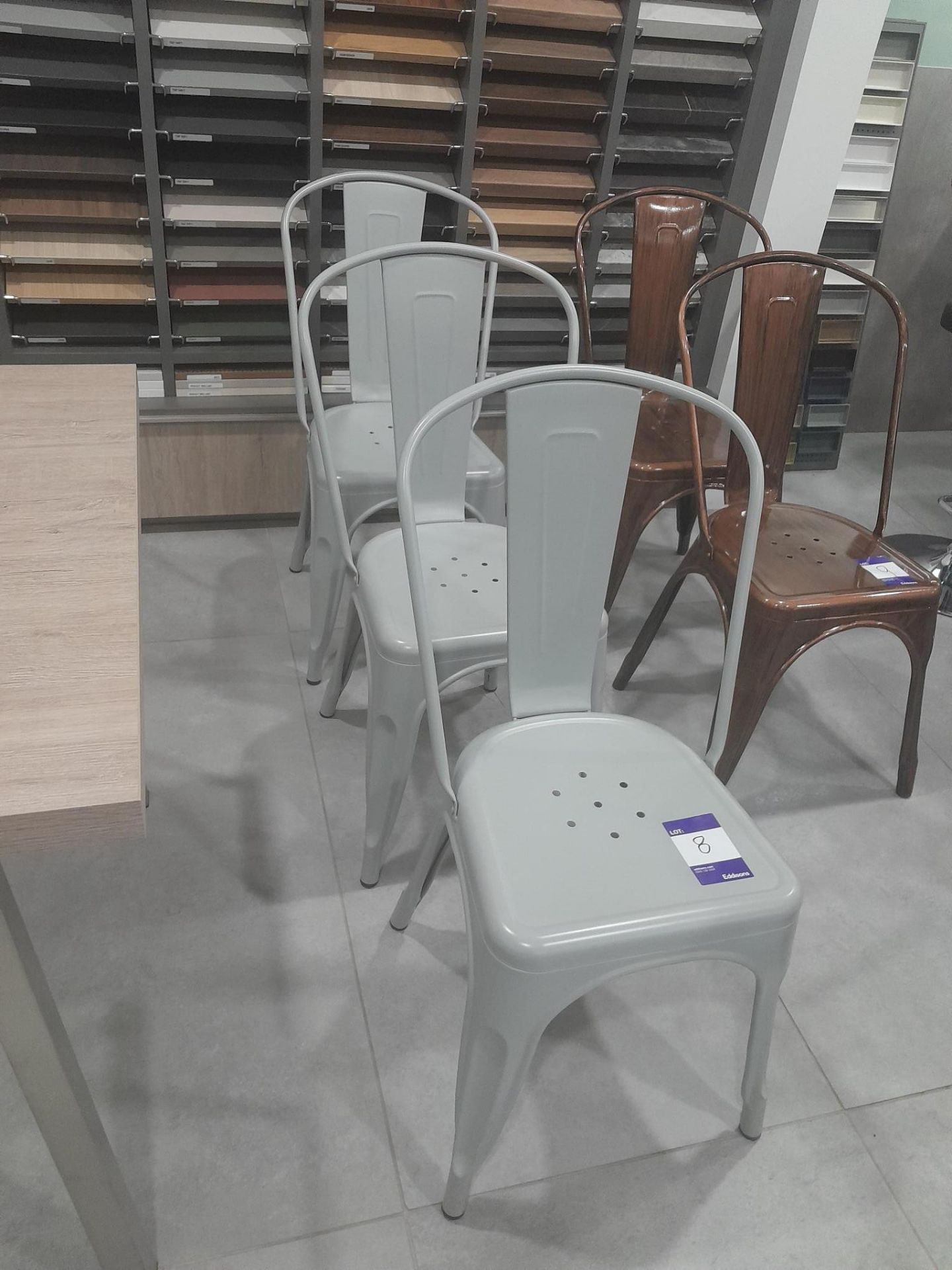 3 : Grey Tolex dining chairs - Bild 2 aus 2