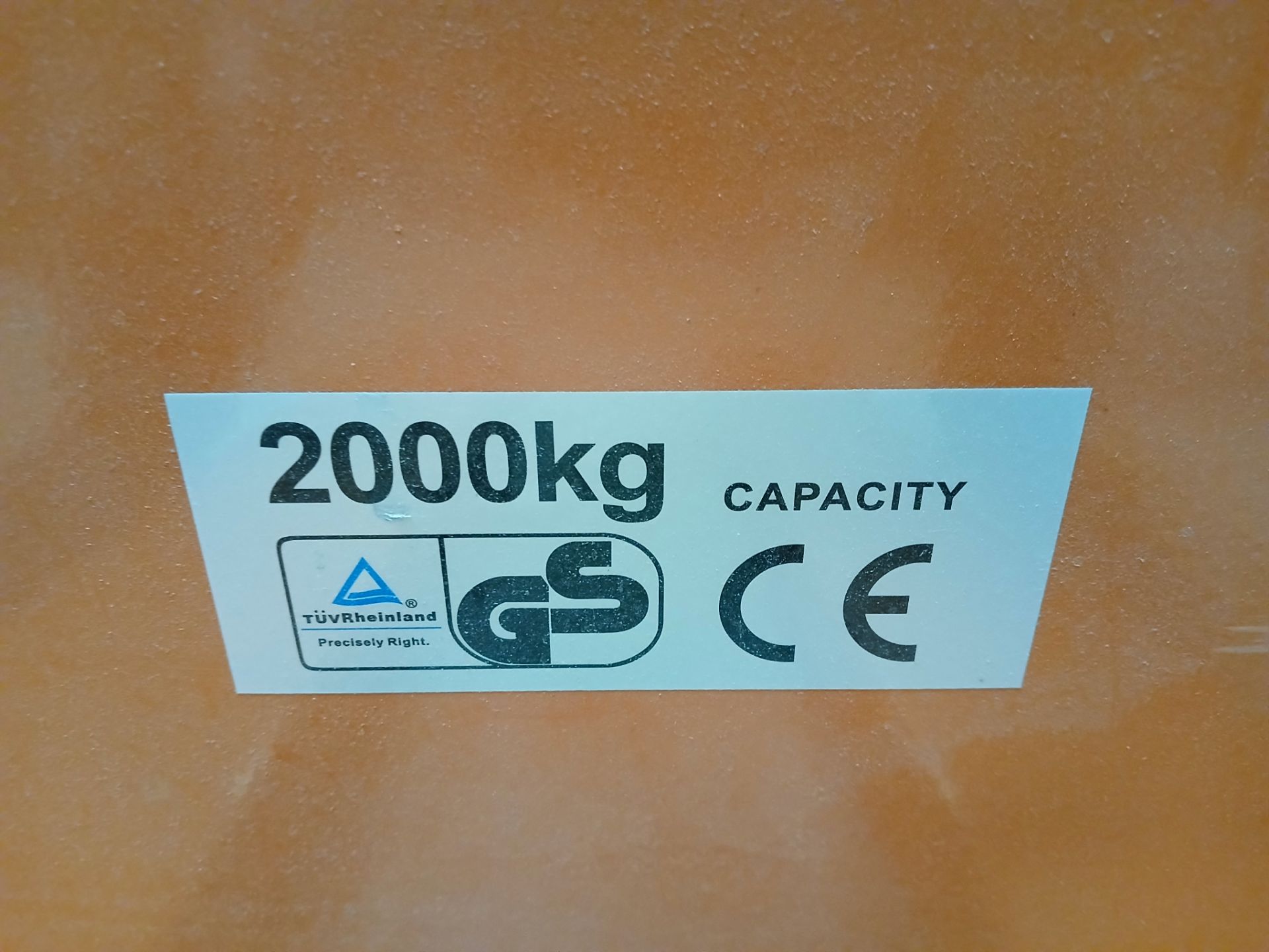 2000KG Hand Hydraulic Pallet Truck (Orange) - Image 2 of 2
