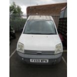 2009 WHITE FORD TRANSIT CONNECT T230 L90