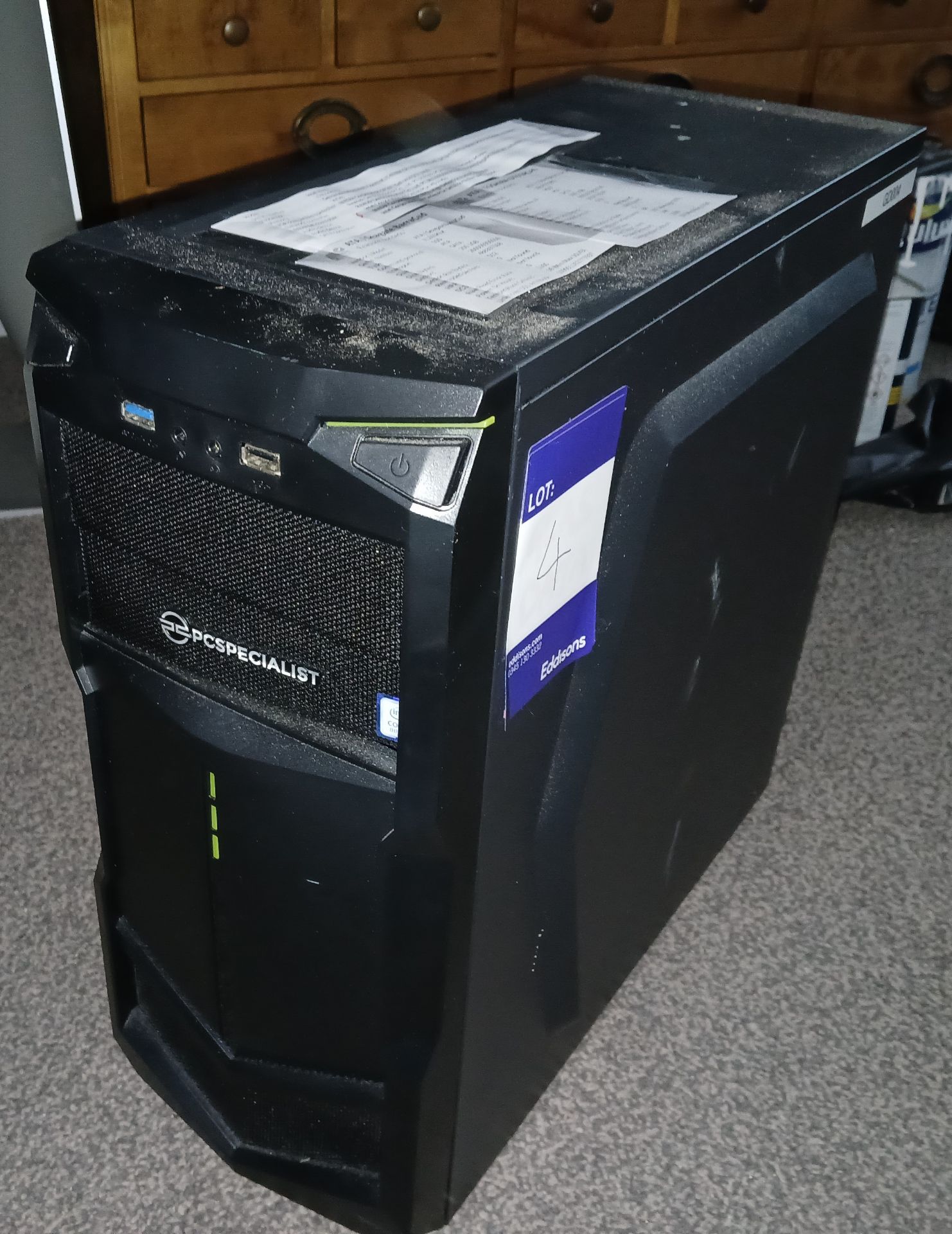 PC Specialist Intel Z370 Desktop Computer (PC only, no mouse, keyboard, or cables – please refer
