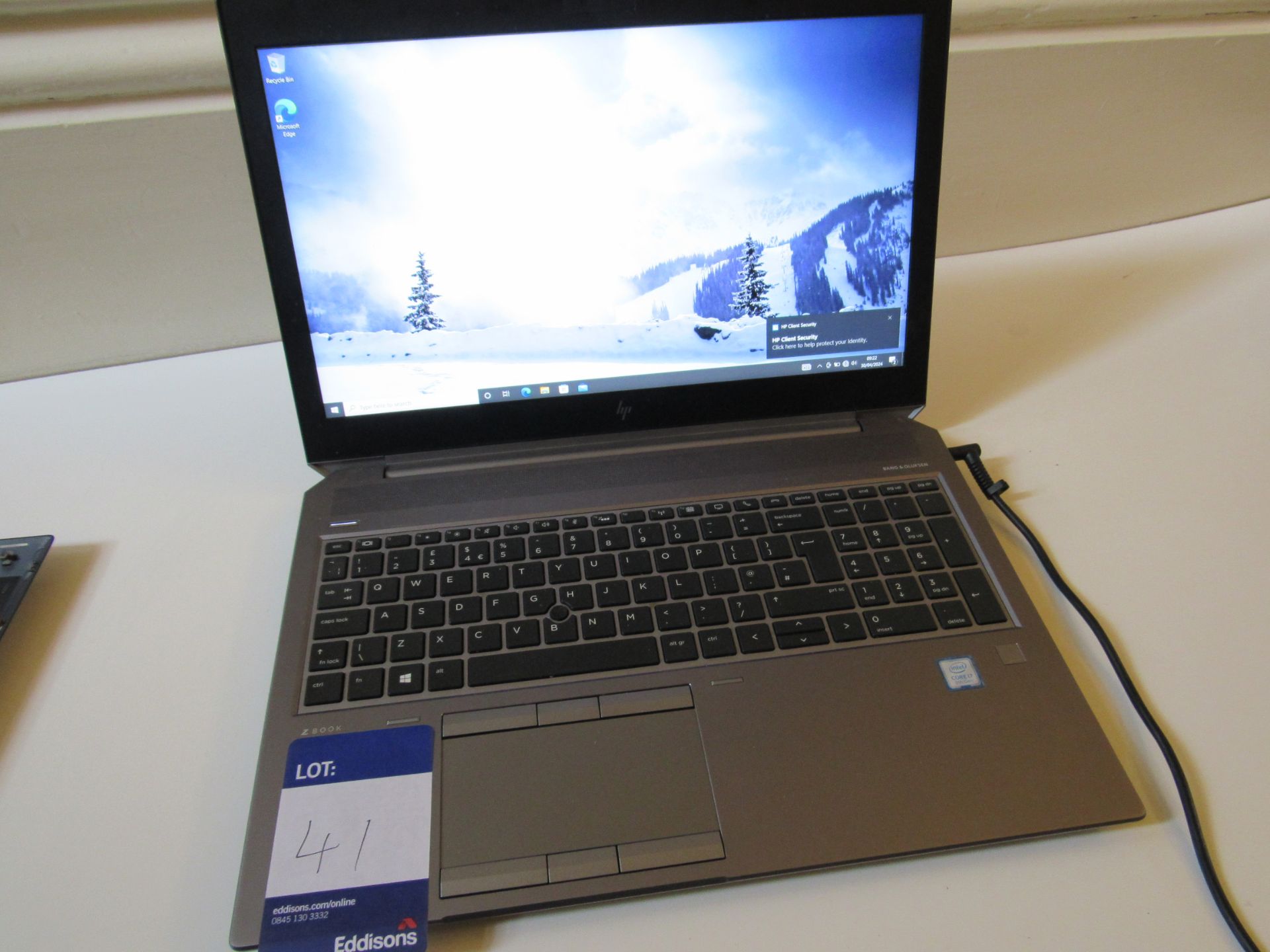 HP Z Book 15 G5 Laptops, Intel Core i7-8850H, 16GB RAM, Kingston SA400S37480G, No Charger (Located - Image 3 of 5