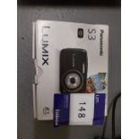 Panasonic DMC-S3 Black Lumix Compact Digital Camera (located in Leeds)
