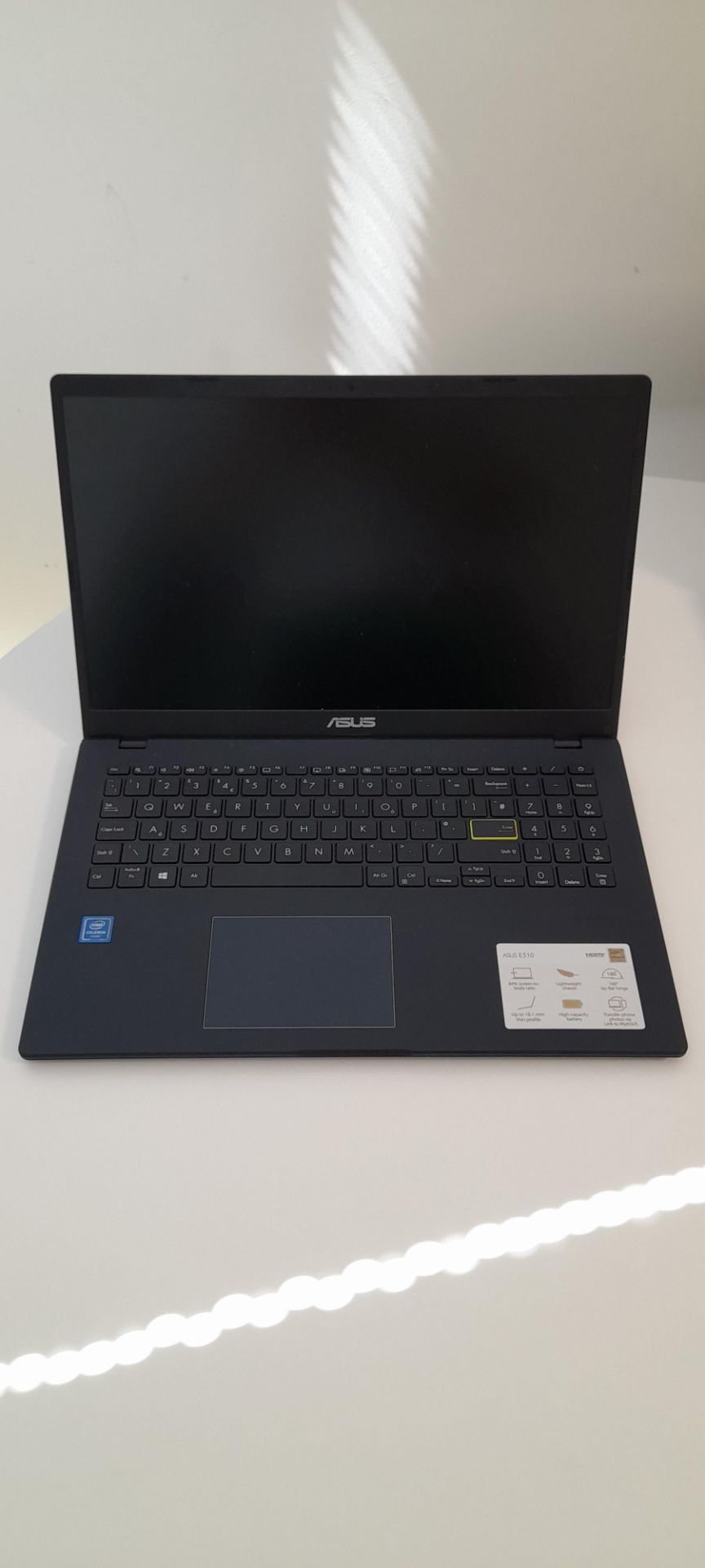 ASUS E510M Notebook PC, intel Celeron inside with charger. Collection from Canary Wharf, London, - Image 5 of 9