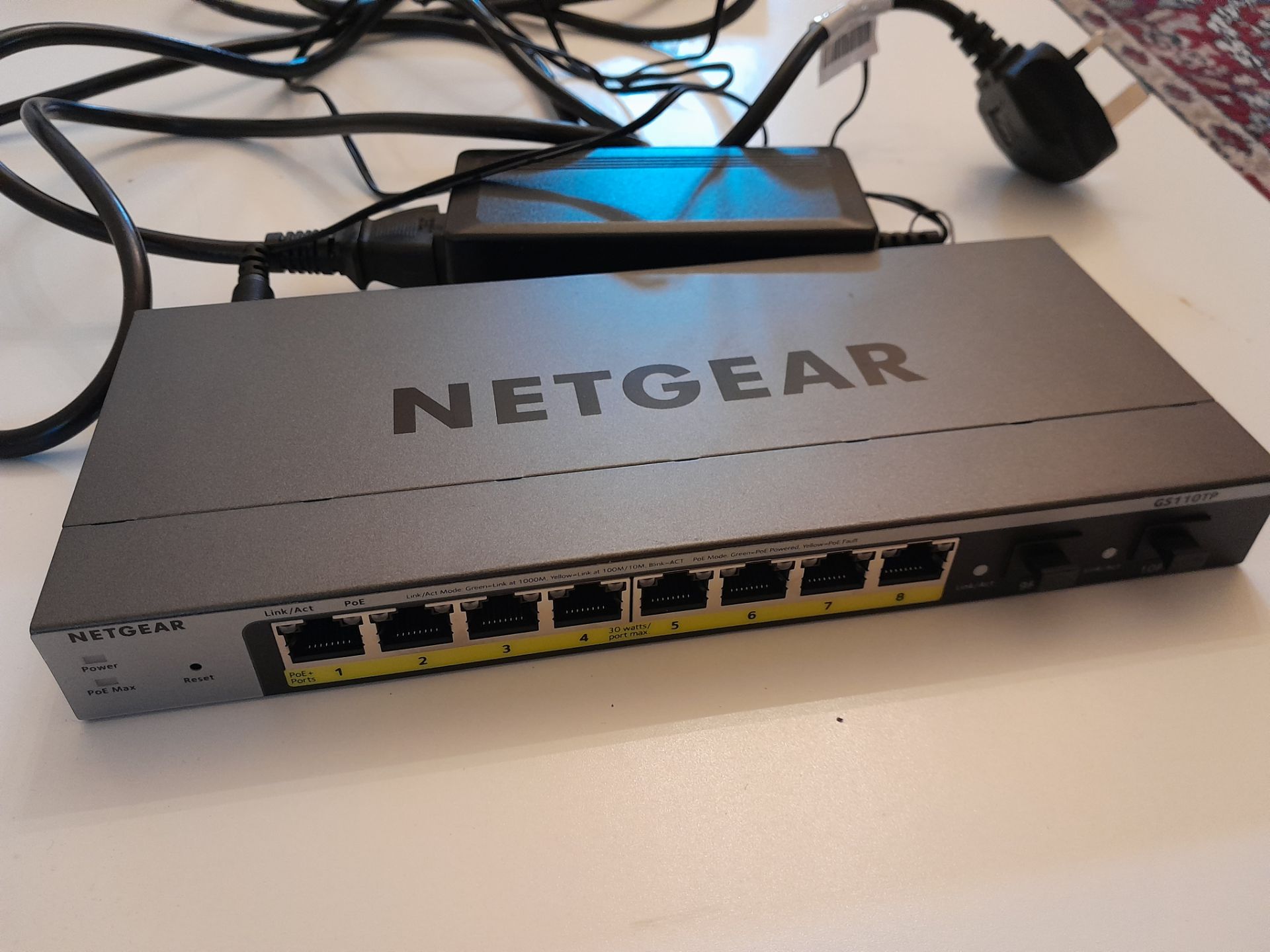 Netgear GS110TP 8 Port PoE Switch (located in Leeds) - Image 2 of 3