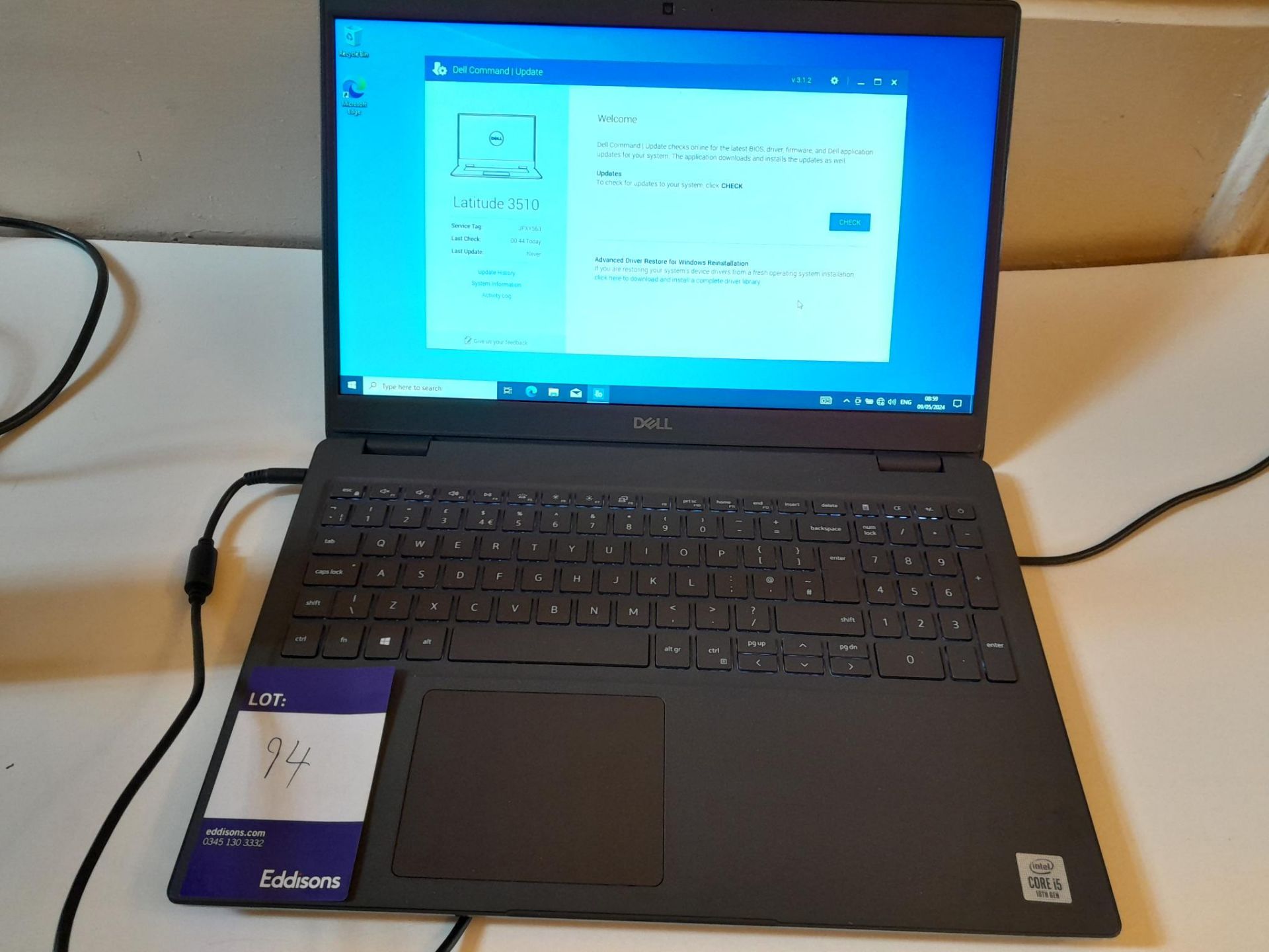 Dell Latitude 3510 Intel Core i5-1021, 8GB RAM, 1TB HDD, Windows 10 Pro Laptop with charger (located