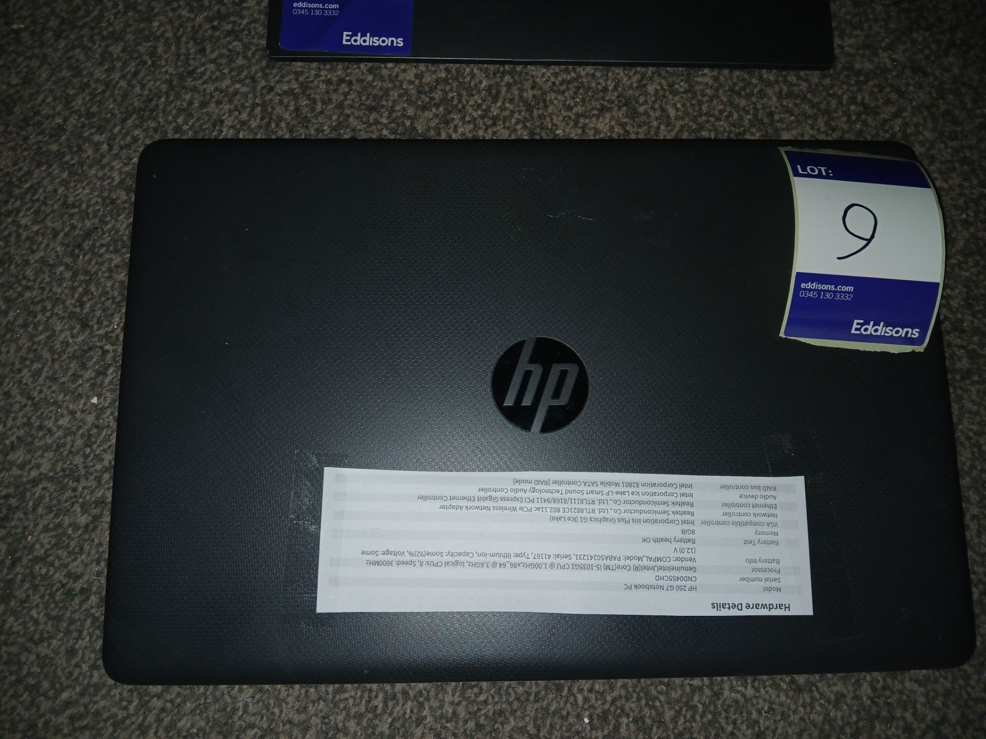 HP 250 G7 Laptop with Charger (Please refer to the pictures for specs), and Dell P2717 Monitor (No - Image 2 of 7