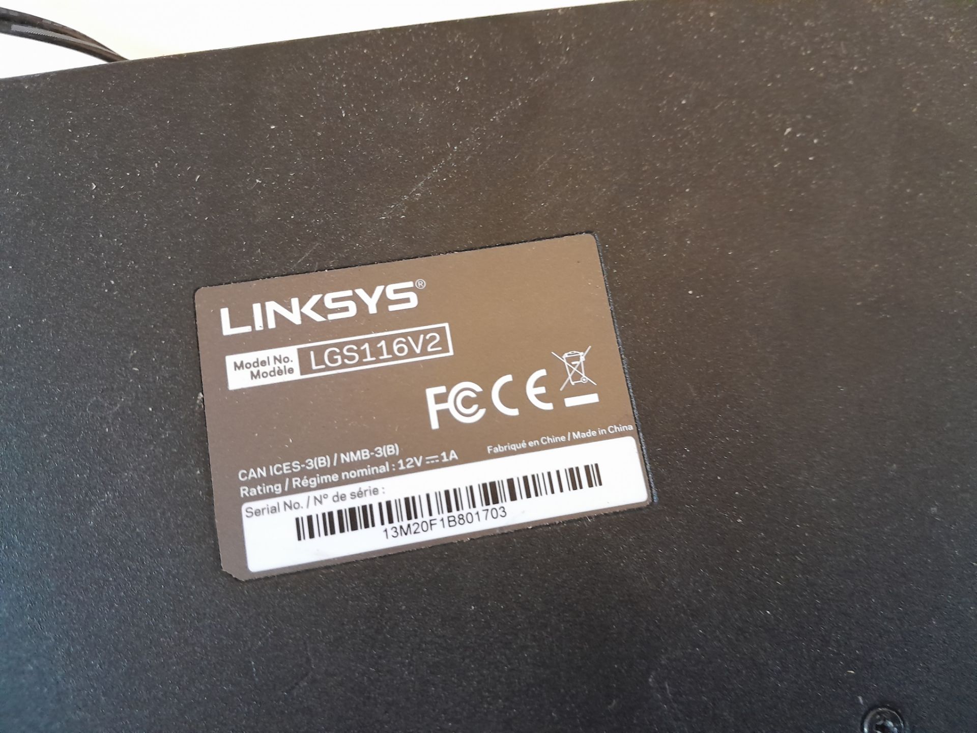 Linksys LGS116V2 16Port Gigabit Switch (located in Leeds) - Image 3 of 3