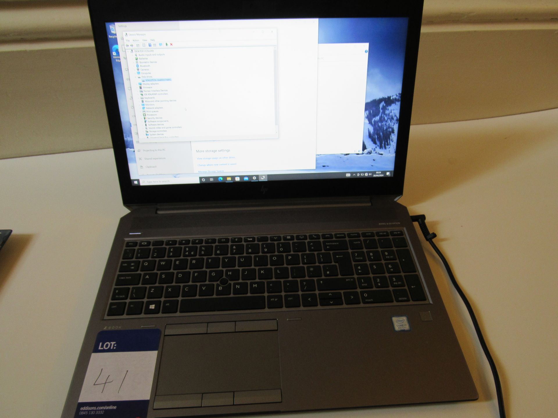 HP Z Book 15 G5 Laptops, Intel Core i7-8850H, 16GB RAM, Kingston SA400S37480G, No Charger (Located - Image 5 of 5