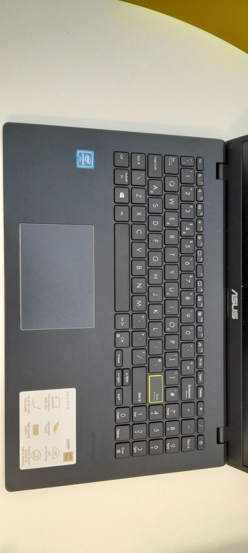 ASUS E510M Notebook PC, intel Celeron inside with charger. Collection from Canary Wharf, London, - Image 6 of 9