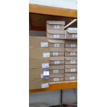 Quantity of packaging materials inc various envelopes, cardboard and other to grey and orange