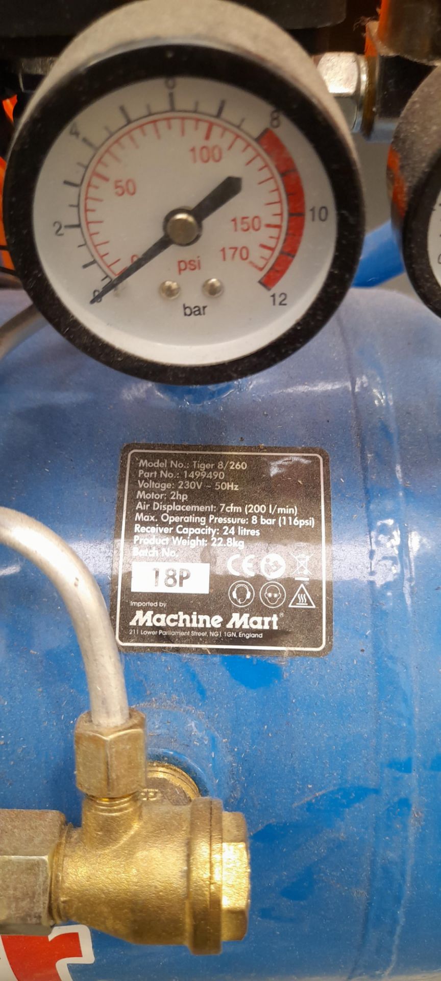 Air Master, Tiger 8/260, 24 litre mobile compressor - Image 3 of 3