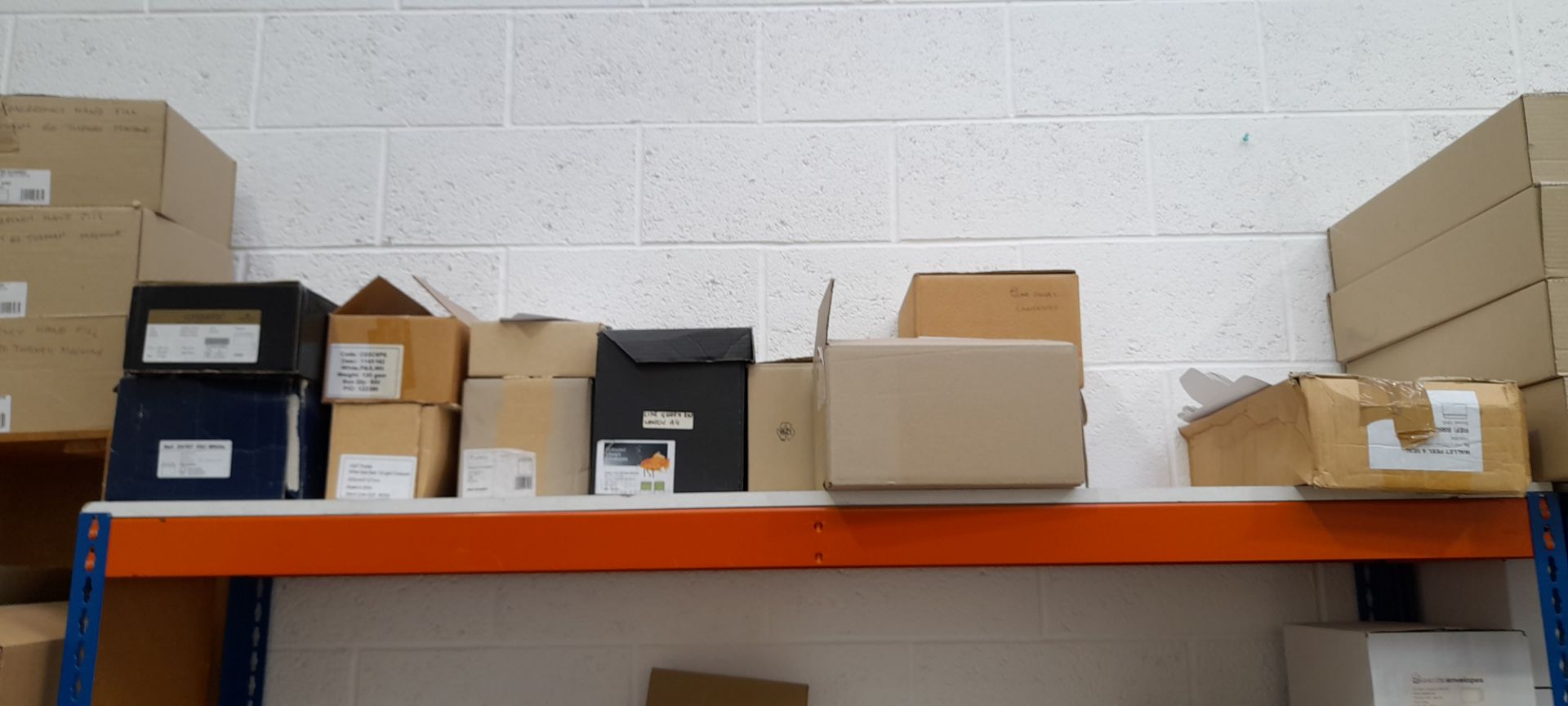 Quantity of packaging materials inc various envelopes, cardboard and other to blue and orange - Image 3 of 4
