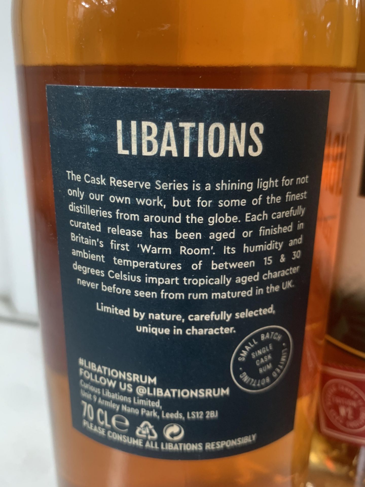 4x Bottles of Libations Cask Reserve Series Signature Blend Rioja Finish Rum 45%, 70cl - Image 3 of 3