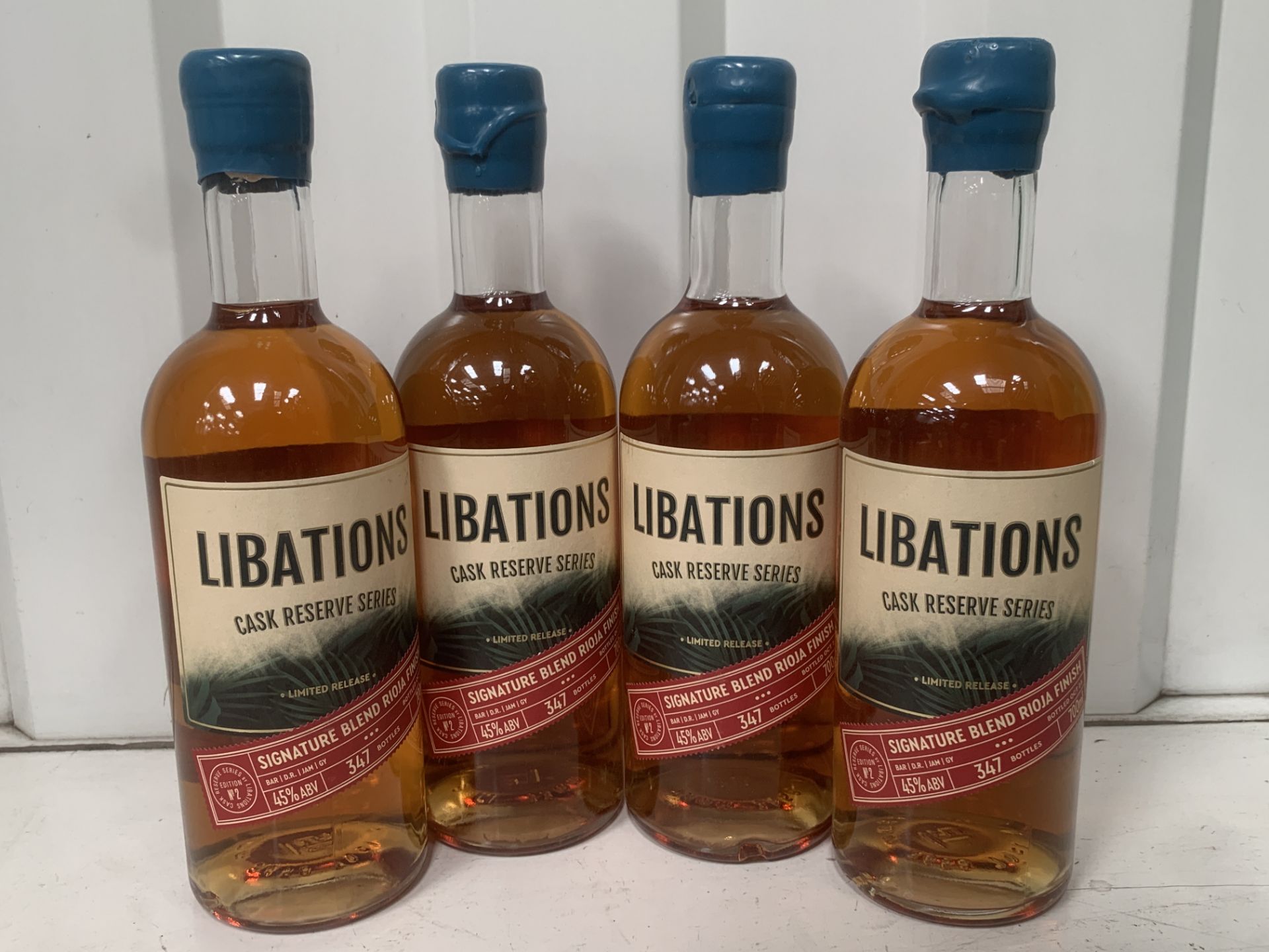 4x Bottles of Libations Cask Reserve Series Signature Blend Rioja Finish Rum 45%, 70cl