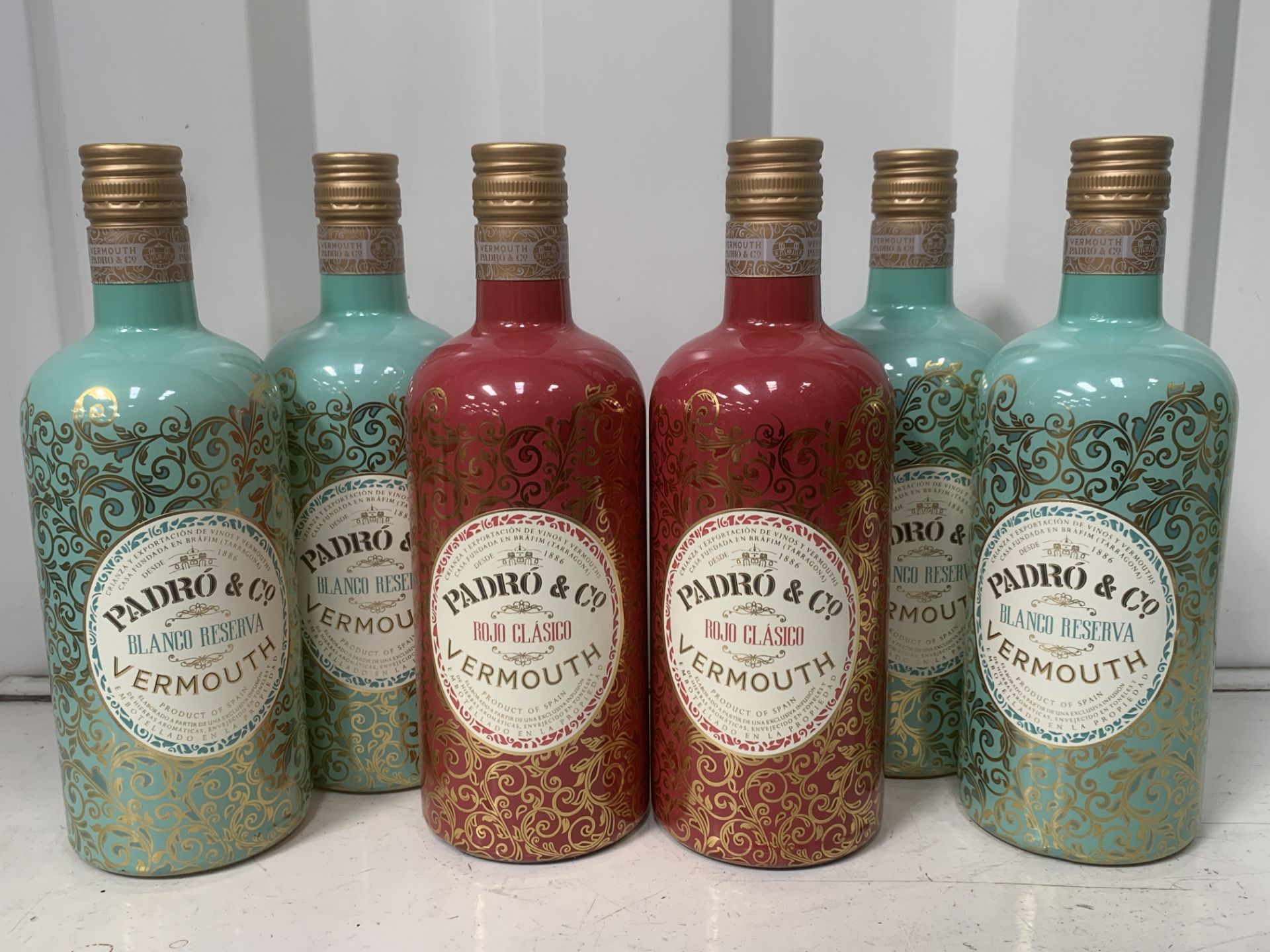 6x Padro & Co. Bottles of Vermouth; 4x Blanco Reserva 18%, 75cl and 2x Rojo Clasico 18%, 75cl