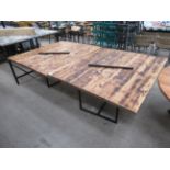 Large Rustic Effect Table (2x Parts) (3200/1600 x 1370mm)