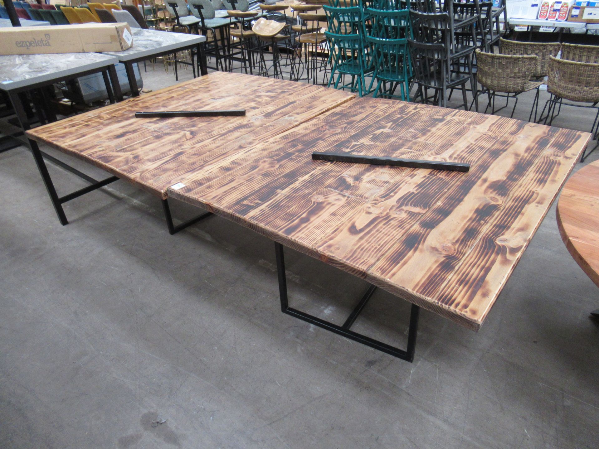 Large Rustic Effect Table (2x Parts) (3200/1600 x 1370mm)