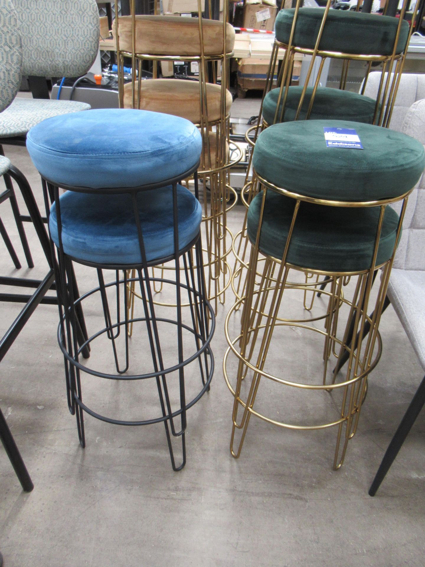 12x Suede Effect Stools - Image 7 of 7