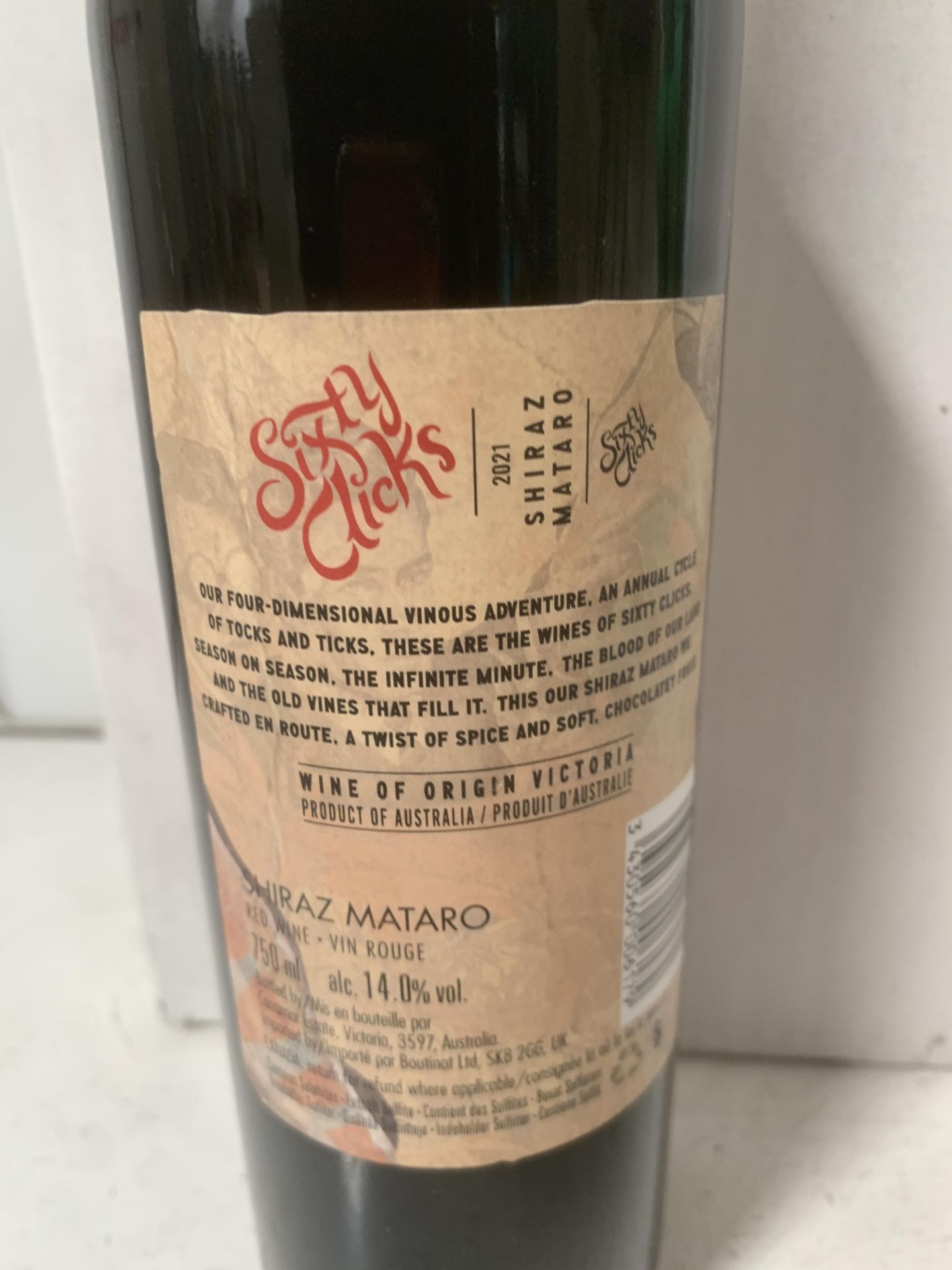 7x Bottles of Sixty Clicks Mataro Shiraz - Image 3 of 3