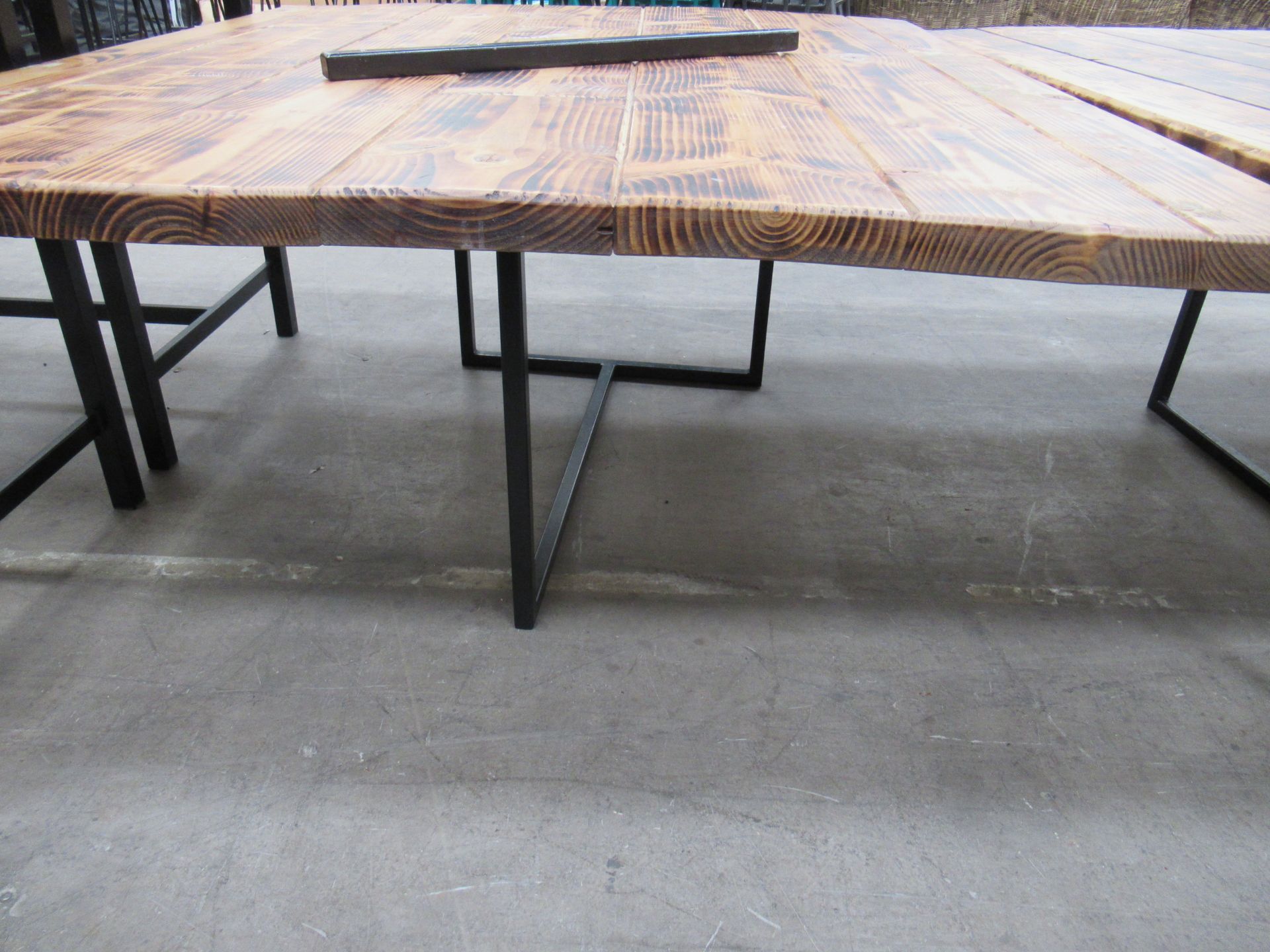 Large Rustic Effect Table (2x Parts) (3200/1600 x 1370mm) - Image 5 of 5